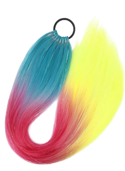 Tropical Fruit Punch Sparkle Unicorn Ponytail