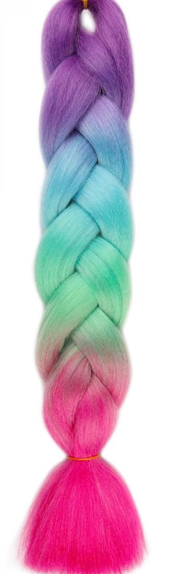 Rainbow Unicorn Jumbo Mermaid Braid